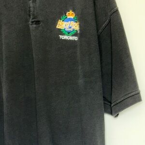 Hard Rock Cafe Black Polo Shirt with Iconic Chest Logo